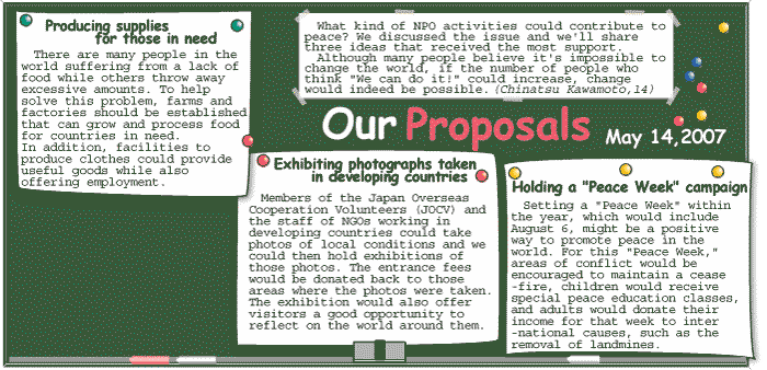Our Proposals