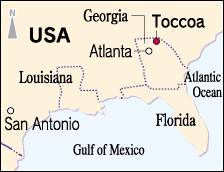 Toccoa map