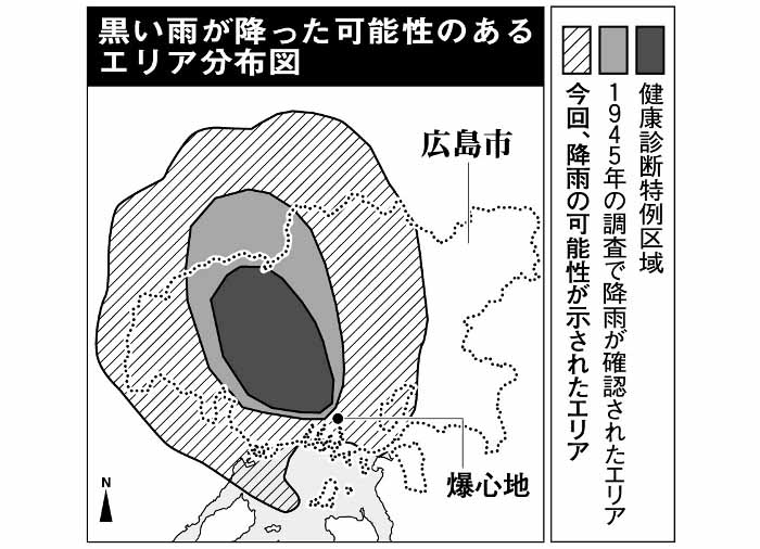 黒い雨 範囲３倍か 広島市と県 １８４４人体験分析 中国新聞ヒロシマ平和メディアセンター